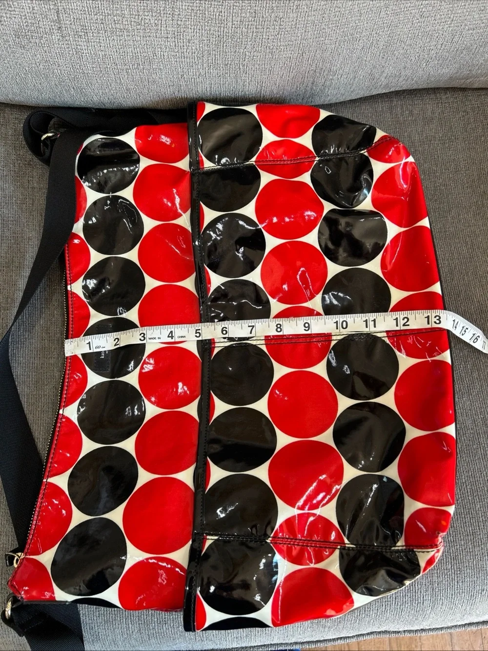 Kate Spade Daycation Serena Diaper Bag Polka Dot Red Black White